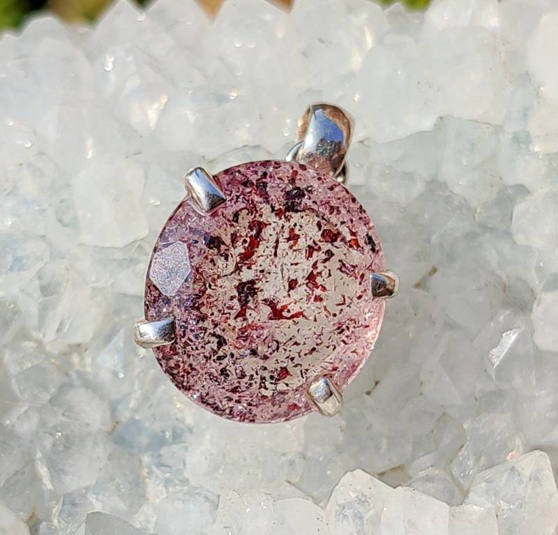 Lepidocroscit. Super Seven Anhänger - Natürlicher 7 Quarz Silber Heilender Kristall Amazing von CrystalUniverseShops