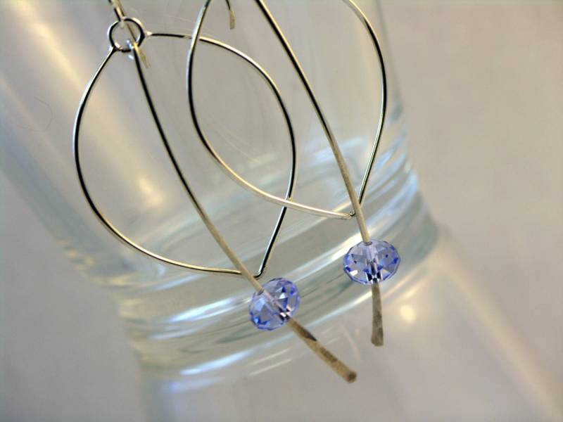 Samantha - Teardrop-Ohrringe Sterling Silber, Swarovski-Kristall, 925Er Silber Aus, Kostenloser Versand Samantha - Teardrop-Ohrringe Sterling Silber, Swarovski-Kristall, 925Er Silber Aus, Kostenloser Versand von CrystalWaveDesigns
