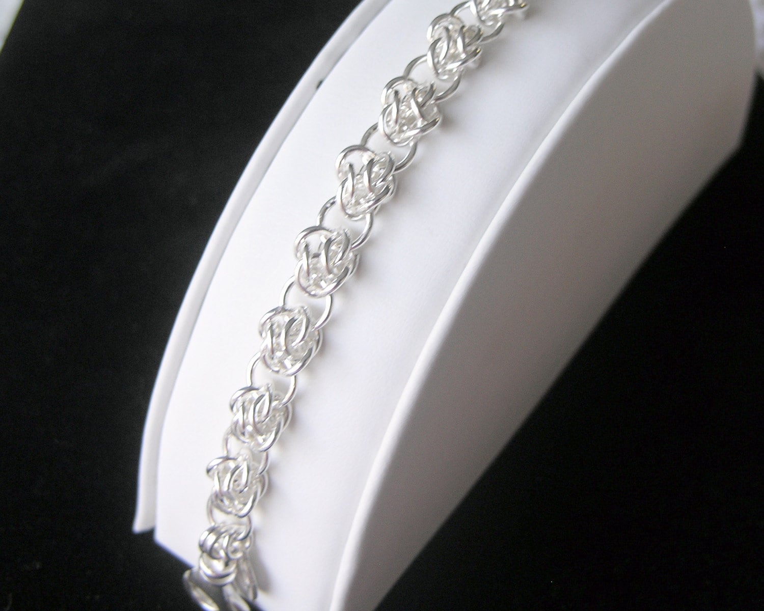 Wolke-Armband - Argentium Silber 18G, Klaue Karabinerverschluss Sterling Gelötet Wolke-Armband - Argentium Silber 18G, Klaue Karabinerverschluss Sterling Gelötet von CrystalWaveDesigns