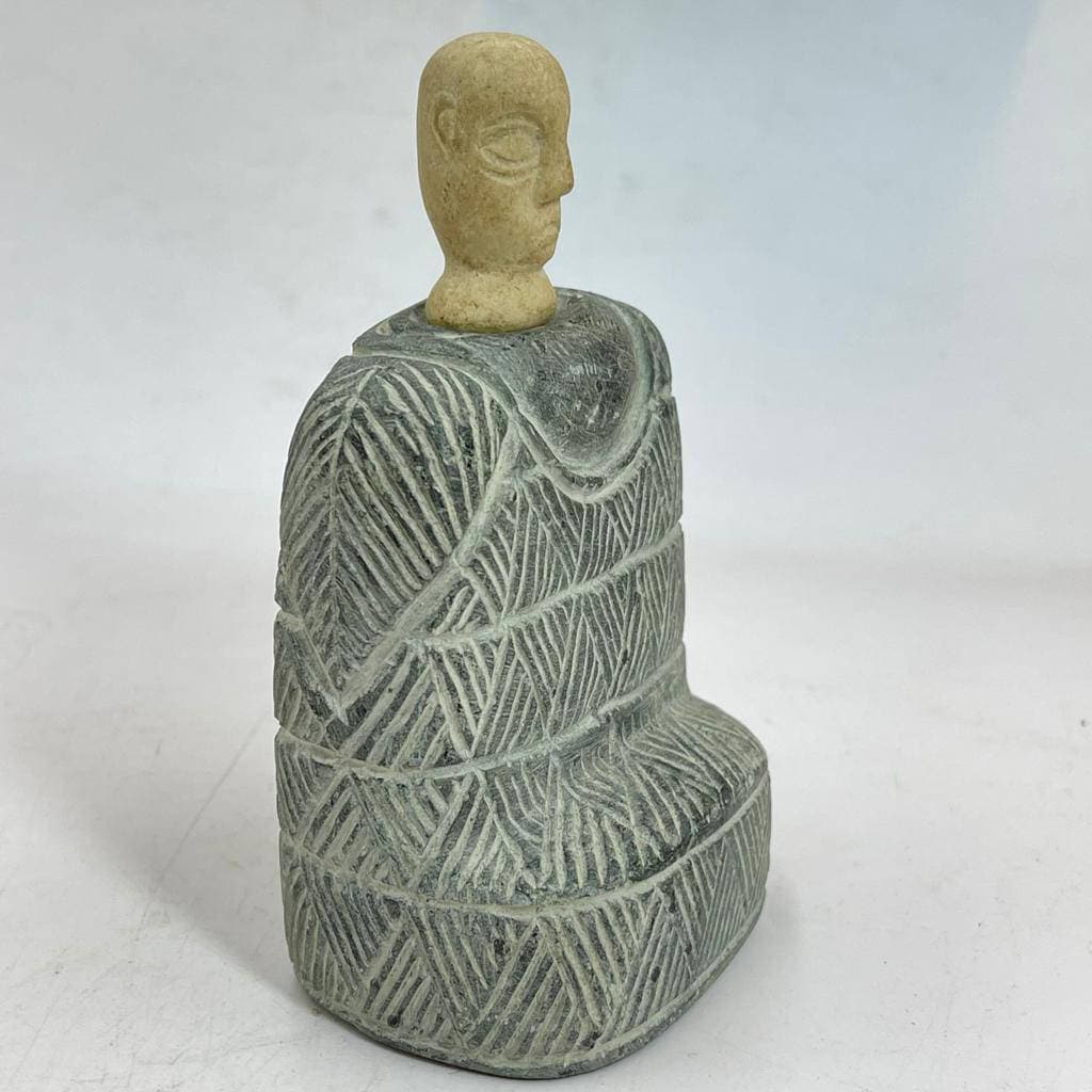 Einzigartige Antike Bactrain Alte Stein Idol Sitzende Statue Aus Balk Afghanistan von CrystalballStore