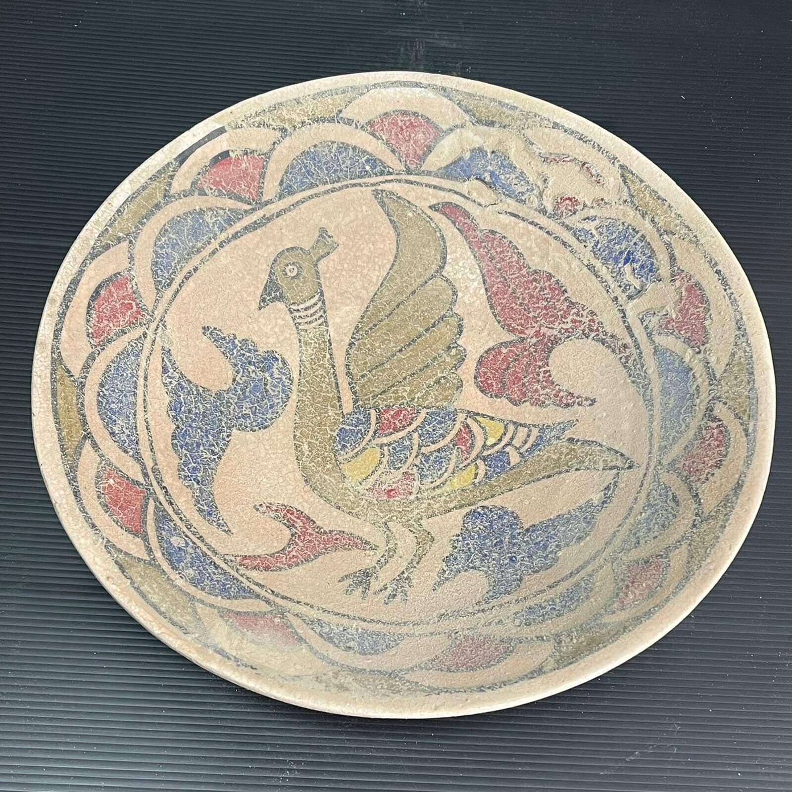Wunderschöne Alte Khurasan Antike Keramik Schale Mit Ausgezeichnet Bemalter, Verzinkter Wundervoller/Kostenloser Versand Weltweit von CrystalballStore