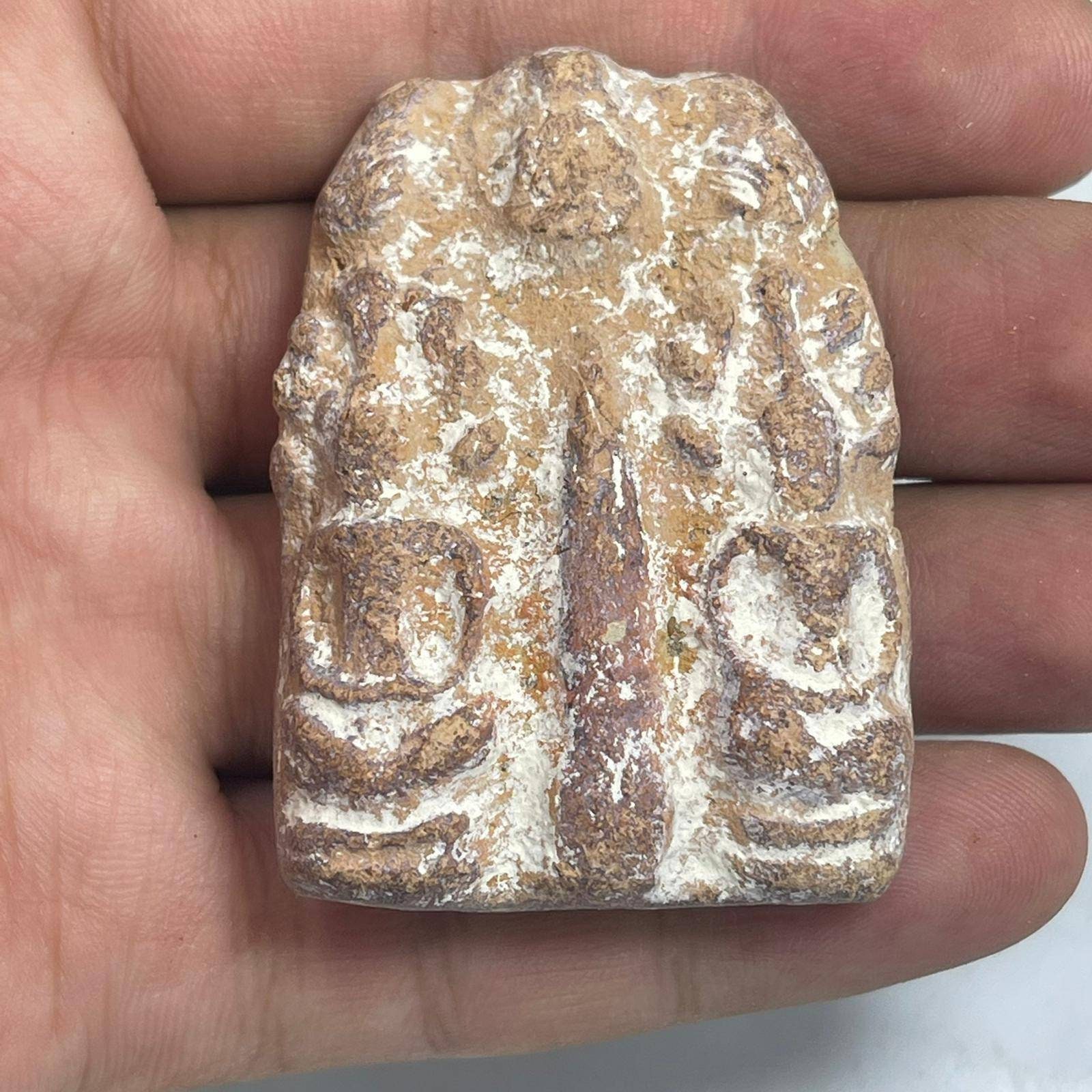 Wunderschöner Antiker Naher Osten Terrakotta Gandha Buddha Bild Fliese von CrystalballStore