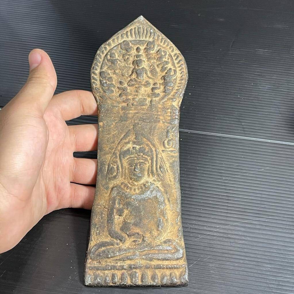 Wundervolle Antike Alte Bronze Gandhara Budha Darstellung Relief von CrystalballStore