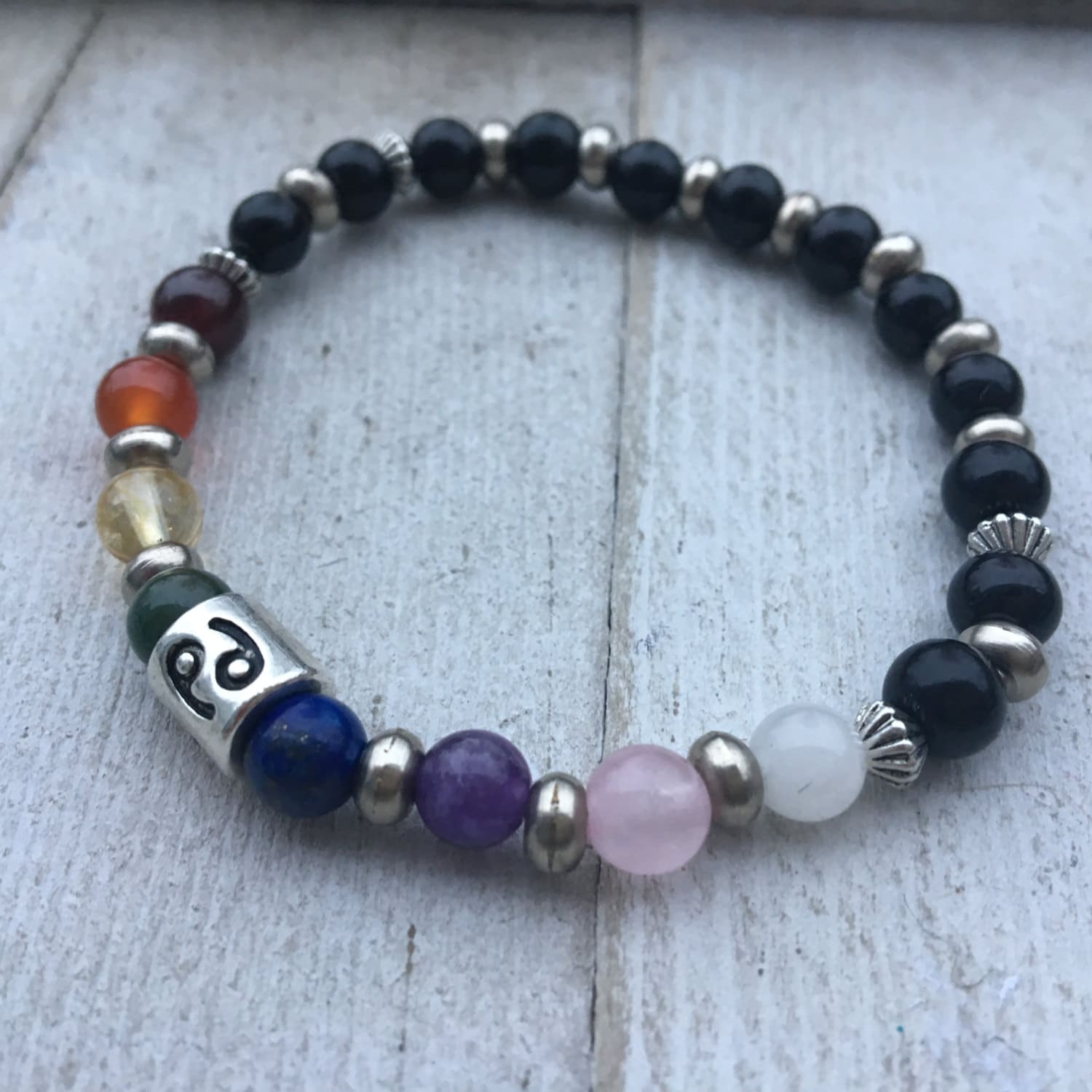 Sternzeichen Regenbogen Edelstein Stretch Armband, Astrologie Schmuck, Edelsteine Sternzeichen Regenbogen Edelstein Stretch Armband, Astrologie Schmuck, Edelsteine von CrystallizedMinds