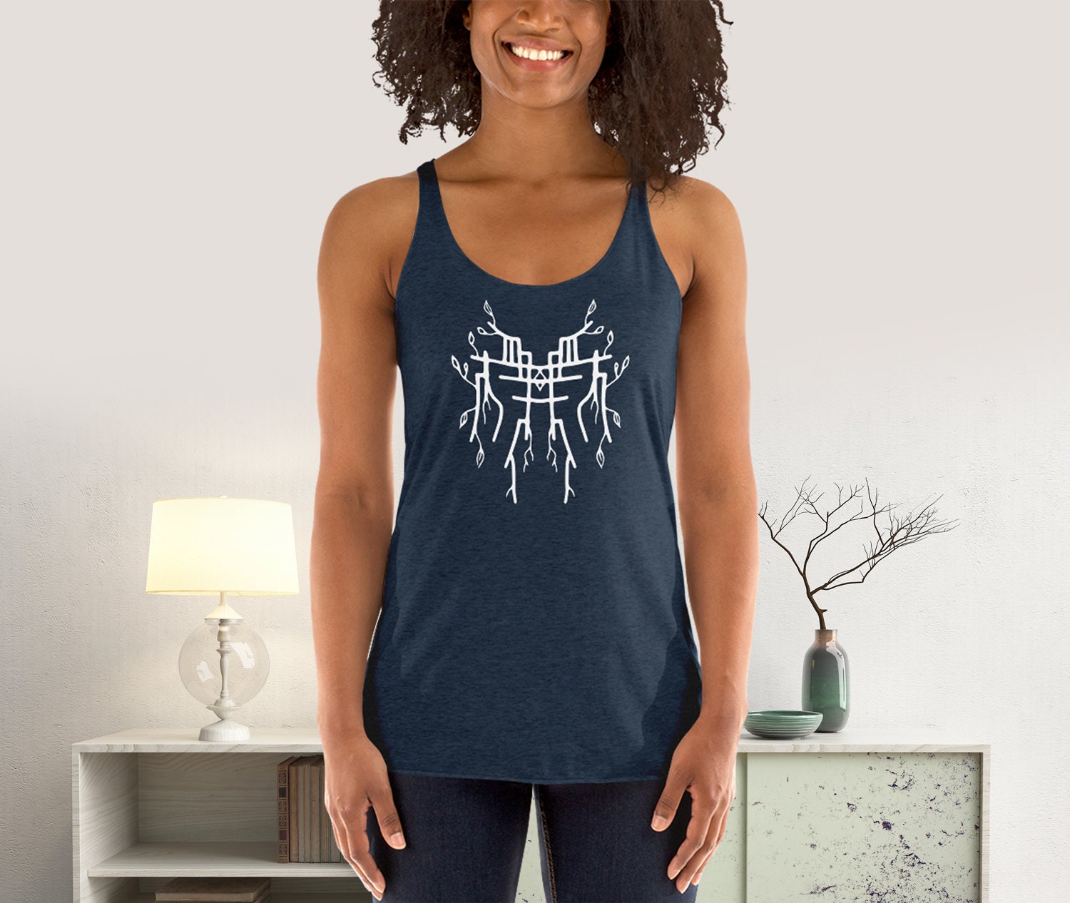 Baum-Tempel-Tank-Top, Baum-Symbol, Geometrie Tank, Singulett, Hippie Boho Stammes Yoga Art Print, Frauen Tank Baum-Tempel-Tank-Top, Baum-Symbol, Geometrie Tank, Singulett, Hippie Boho Stammes Yoga Art Print, Frauen Tank von CrystalotusCreations