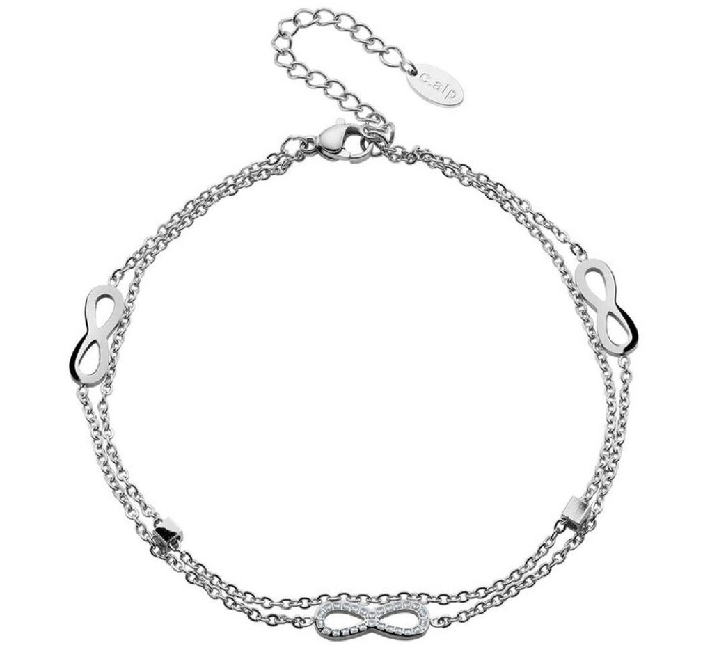 Crystalp Jewellery Armband Dvojitý ocelový náramek Nekoneèno 22148.E Crystalp Jewellery Armband Dvojitý ocelový náramek Nekoneèno 22148.E von Crystalp Jewellery
