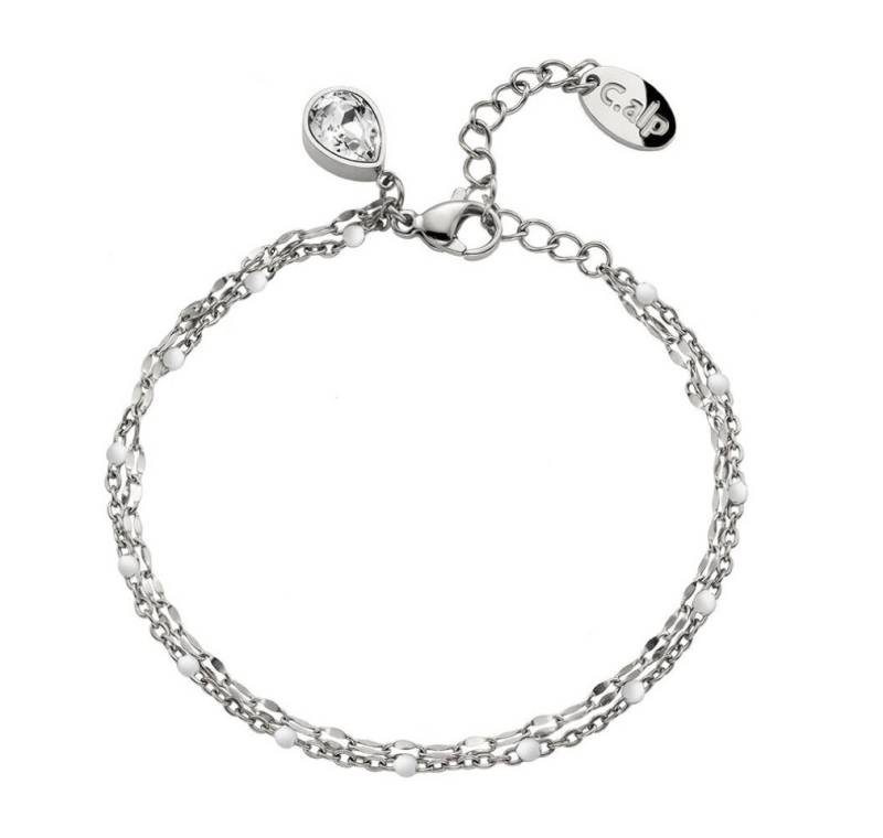 Crystalp Jewellery Armband Stylový dvojitý náramek z oceli Vibe 22241.E von Crystalp Jewellery
