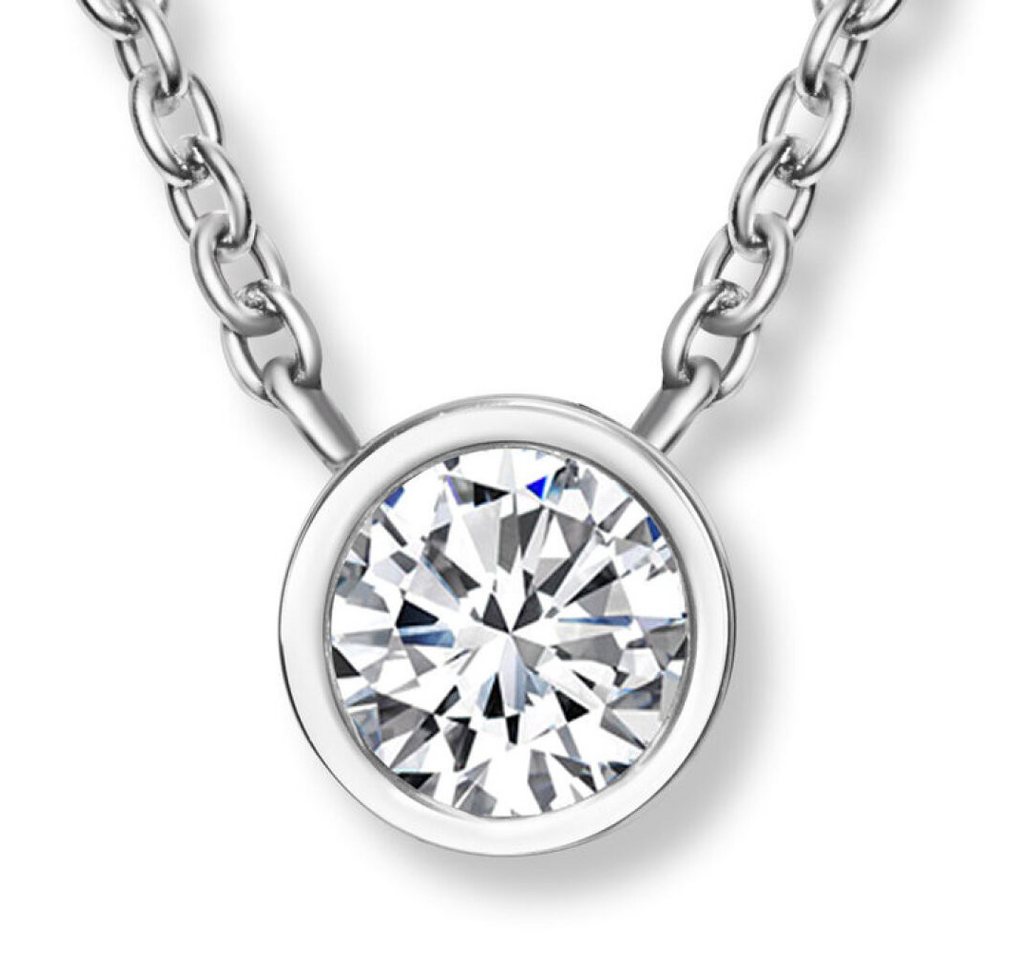 Crystalp Jewellery Kette mit Einhänger Minimalistický ocelový náhrdelník s krystalem Soliter 30398.CRY.E Crystalp Jewellery Kette mit Einhänger Minimalistický ocelový náhrdelník s krystalem Soliter 30398.CRY.E von Crystalp Jewellery