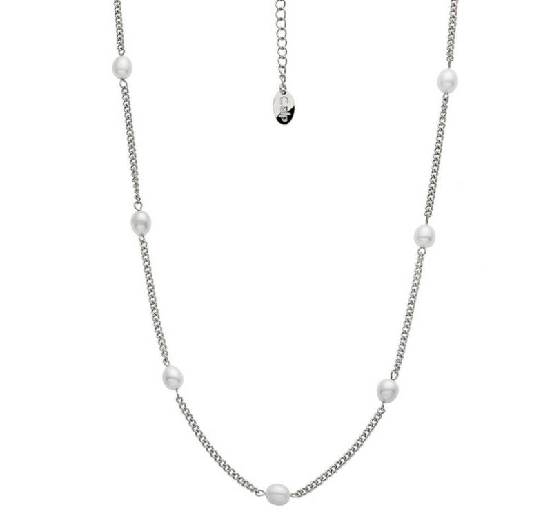 Crystalp Jewellery Kette mit Einhänger Pùvabný ocelový náhrdelník s perlami Tide Pearl 12243.E von Crystalp Jewellery
