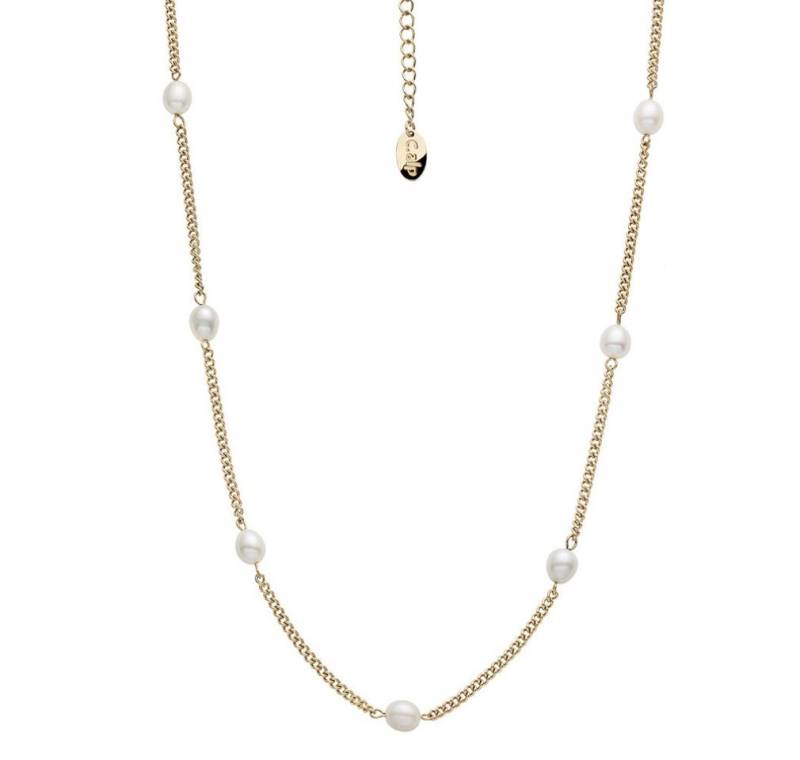 Crystalp Jewellery Kette mit Einhänger Pùvabný pozlacený náhrdelník s perlami Tide Pearl 12243.EG Crystalp Jewellery Kette mit Einhänger Pùvabný pozlacený náhrdelník s perlami Tide Pearl 12243.EG von Crystalp Jewellery