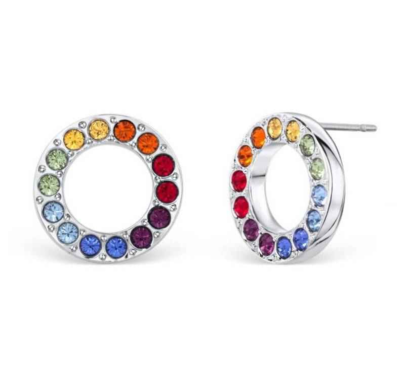Crystalp Jewellery Ohrring-Set Hravé náunice pecky se zirkony Chakra Hoop 40345.MLT.R Crystalp Jewellery Ohrring-Set Hravé náunice pecky se zirkony Chakra Hoop 40345.MLT.R von Crystalp Jewellery