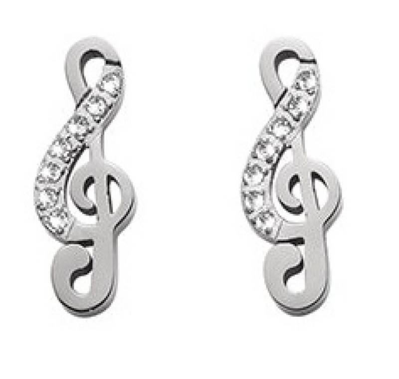 Crystalp Jewellery Ohrring-Set Ocelové náunice Houslový klíè s krystaly 42190.E Crystalp Jewellery Ohrring-Set Ocelové náunice Houslový klíè s krystaly 42190.E von Crystalp Jewellery