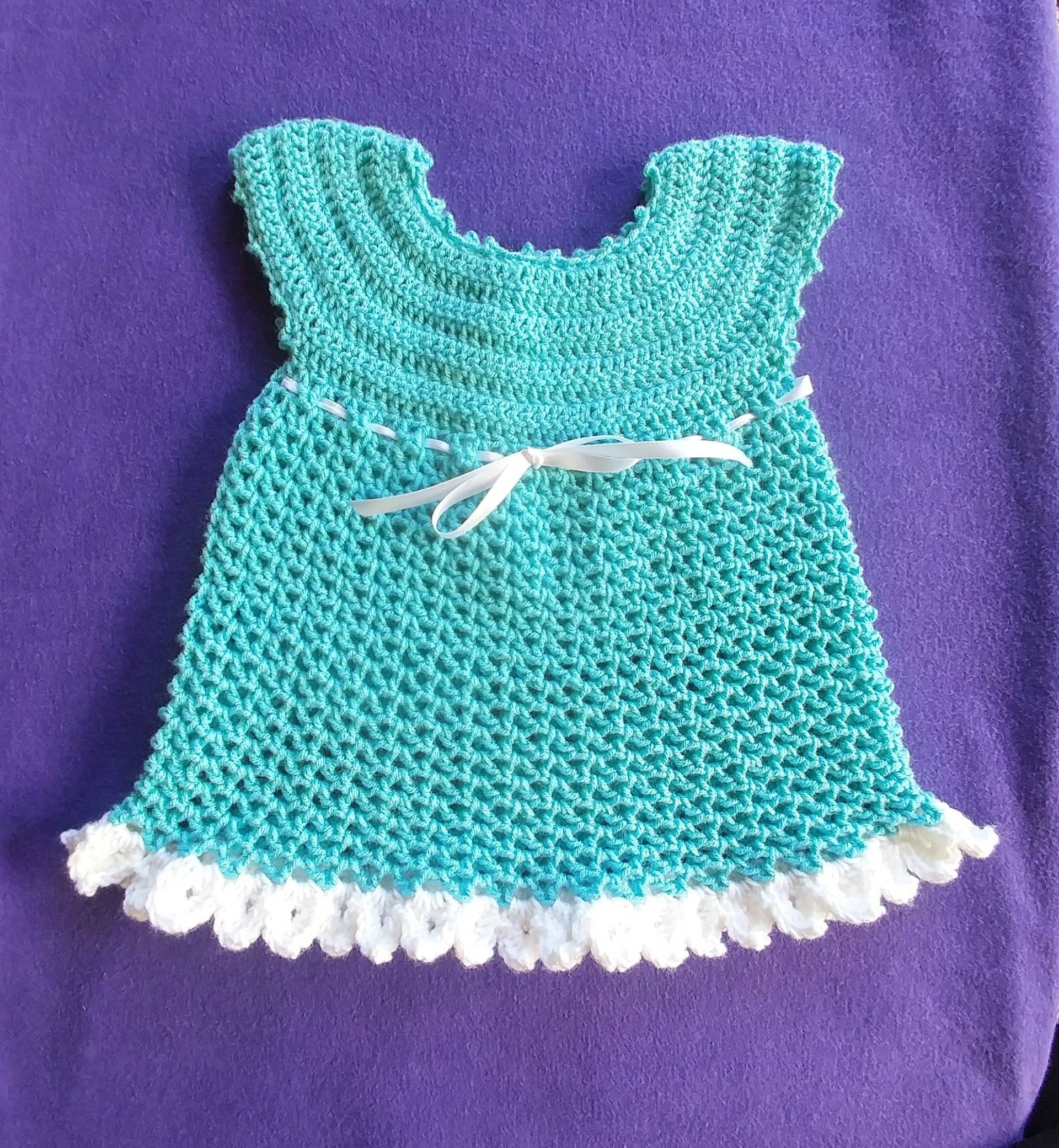 Petrol/Kleinkind Häkelkleid Petrol/Kleinkind Häkelkleid von CrystalsCreationsCA