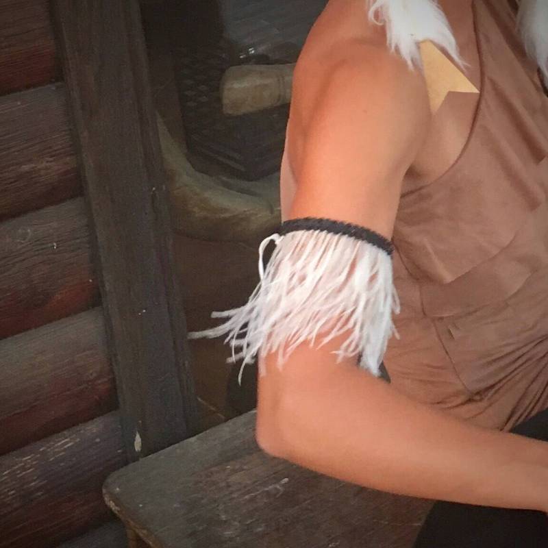 straußenfeder Armstulpen Festival Armstulpen Mit Samtband straußenfeder Armstulpen Festival Armstulpen Mit Samtband von CrystalsandFeatherES