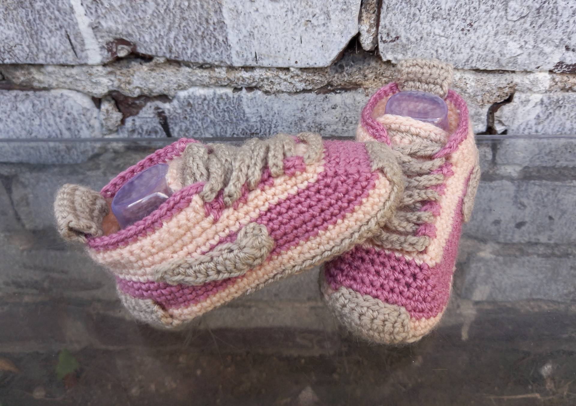 Babyschuhe Sneakers Gehäkelt Für 6-12 Monate.neue Mutter.neugeborenes Geschenk.babydusche von CrystalstarsDesign