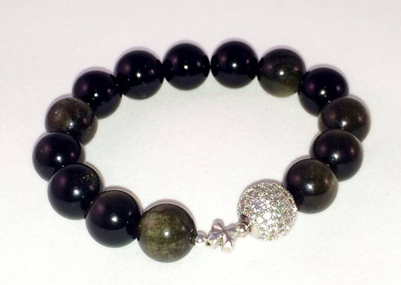 Obsidian Armband, Silber Kreuz, Silberperle Mikro Pflastern, Edelstein Cz-Diamant-Perlen-Armband, Csdezigns Obsidian Armband, Silber Kreuz, Silberperle Mikro Pflastern, Edelstein Cz-Diamant-Perlen-Armband, Csdezigns von CsDezigns