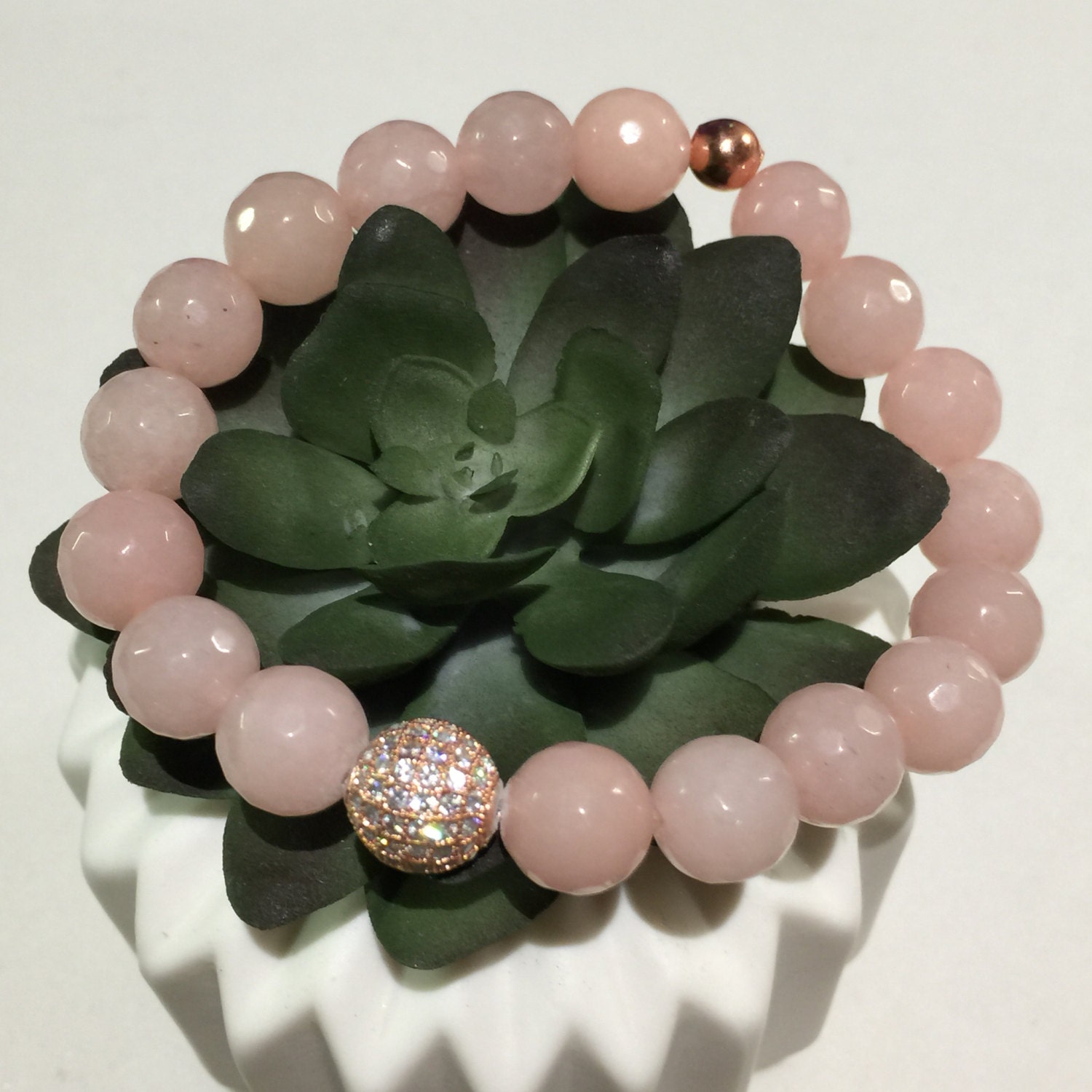 Rose Gold Quarz Armband | Pflastern Geburtsstein Edelstein-Armband Mütter Mama-Armband Frauen Pink Rose Gold Quarz Armband | Pflastern Geburtsstein Edelstein-Armband Mütter Mama-Armband Frauen Pink von CsDezigns