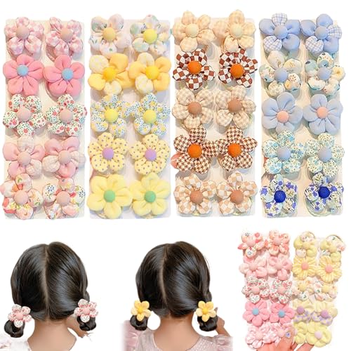 Babyhaarbindungen 40 PCs Blumenhaarbindungen 2 '' niedliche Gummibänder Kein Schaden Blume Scrunchie Kleinkind für Kinder Bab von Csafyrt