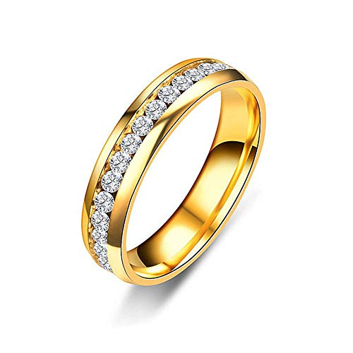 Magnetischer Ring Anti Ermüdung Körperformung Titan Stahl Ring Fit Bleiben Gewichtsverlust Bogen Einfacher Kreis Mit Diamanten Edelstahl Ring Damen Herren Schmuck Gold 10 von Csheng