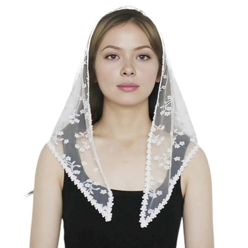 Csnbfiop Anspruchsvolles Weißes Durchsichtiges Kopftuch Weichem Polyester Hijab Wickel Modisches Kopftuch Haarteile Wickeltuch Modebewusste Frauen von Csnbfiop