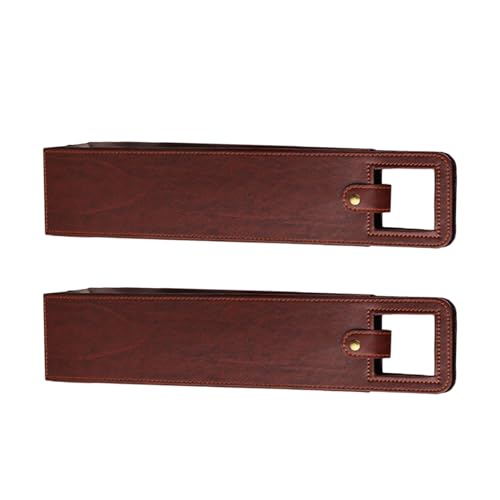 Csnbfiop Set Mit 2 Weinflaschen Organizern Aus Leder Wiederverwendbare Geschenktüte Für Weinliebhaber Eleganter Champagnerhalter Partyzubehör von Csnbfiop