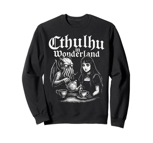 Cthulhu im Wunderland, lustiges Lovecraftian Cthulhu Goth Girl Sweatshirt von Cthulhu Idol Miskatonic Horror Shop