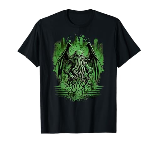 Cthulhu Lovecraft T-Shirt - Unisex Erwachsene und Kinder - Horror-Fans, Kinder bis Erwachsene, Casual-Wear - Unisex - Kurzarm - T-Shirt - Schwarz - S - Klein Cthulhu Lovecraft T-Shirt - Unisex Erwachsene und Kinder - Horror-Fans, Kinder bis Erwachsene, Casual-Wear - Unisex - Kurzarm - T-Shirt - Schwarz - S - Klein von Cthulhu Lovecraft
