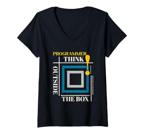 Damen Programmer Creative Thingker Algorithmus-Diagramm für neue Erfindung T-Shirt mit V-Ausschnitt Damen Programmer Creative Thingker Algorithmus-Diagramm für neue Erfindung T-Shirt mit V-Ausschnitt von Ctrl Alt Code Innovators Logic Leaps Apparel!