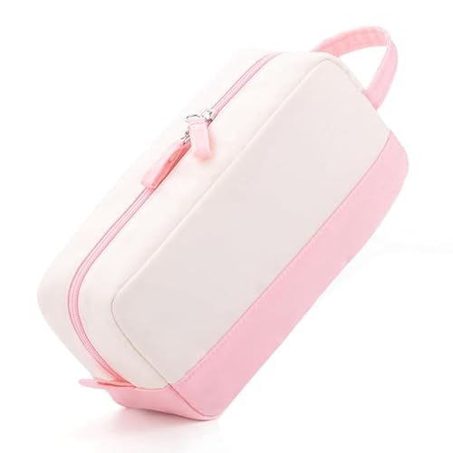 Ctwezoikmt Großes Federmäppchen mit, Weiche Stifttasche, Schulbedarf-Organizer-Tasche für Teenager, Mädchen, Erwachsene, Rosa, Langlebig von Ctwezoikmt