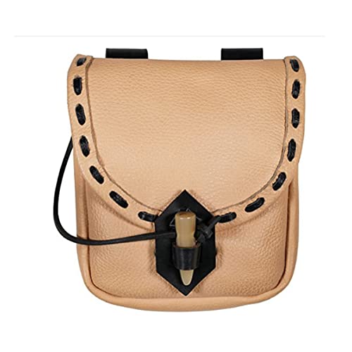 Damen Vintage Gürteltasche Mittelalter Pu Leder Schmuck Gürteltasche Wikinger Ritter Pirat Cosplay Hüfttasche Geldbörse Outdoor Sporttasche für Zubehör von CuLtP