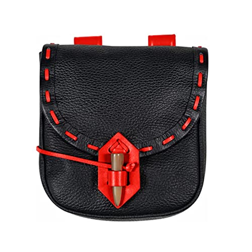 Damen Vintage Gürteltasche Mittelalter Pu Leder Schmuck Gürteltasche Wikinger Ritter Pirat Cosplay Hüfttasche Geldbörse Outdoor Sporttasche für Zubehör von CuLtP