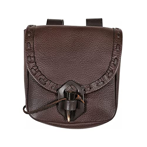 Damen Vintage Gürteltasche Mittelalter Pu Leder Schmuck Gürteltasche Wikinger Ritter Pirat Cosplay Hüfttasche Geldbörse Outdoor Sporttasche für Zubehör von CuLtP