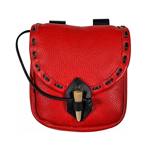 Damen Vintage Gürteltasche Mittelalter Pu Leder Schmuck Gürteltasche Wikinger Ritter Pirat Cosplay Hüfttasche Geldbörse Outdoor Sporttasche für Zubehör von CuLtP