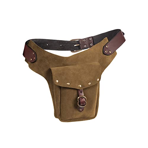 Steampunk Vintage Hüfttasche, Mittelalterliche Damen-Hüftgürteltasche, Wikinger-Ritter, Cosplay, Hüfttasche, Geldbörse, Outdoor, Bogenschießen, Sportgürteltasche, für Retro-Zubehör von CuLtP