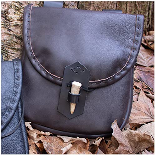 Vintage Mittelalterliche Gürteltasche, Pu-Leder, Hüfttasche, Geldbörse, Wikinger, Ritter, Pirat, Hüfttasche, Outdoor-Sport, Schützende Hüfttasche für Männer Und Frauen, Outdoor-Radfahren von CuLtP