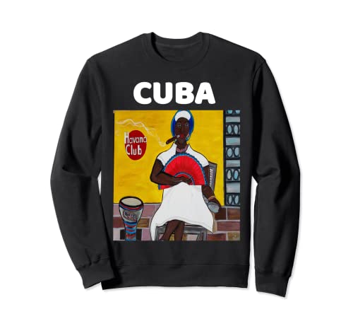 Havana Cuba Art Afro Frau Kubanische Zigarre Herren Geschenk Sweatshirt von Cuba DD Co