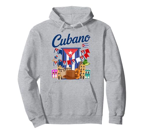 Cuban Flag Outfit Ideen für Kinder & hispanische Kuba Flagge Pullover Hoodie von Cuba Flag & Cuban Souvenir Costume Ideas For Men