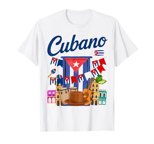 Cuban Flag Outfit Ideen für Kinder & hispanische Kuba Flagge T-Shirt von Cuba Flag & Cuban Souvenir Costume Ideas For Men