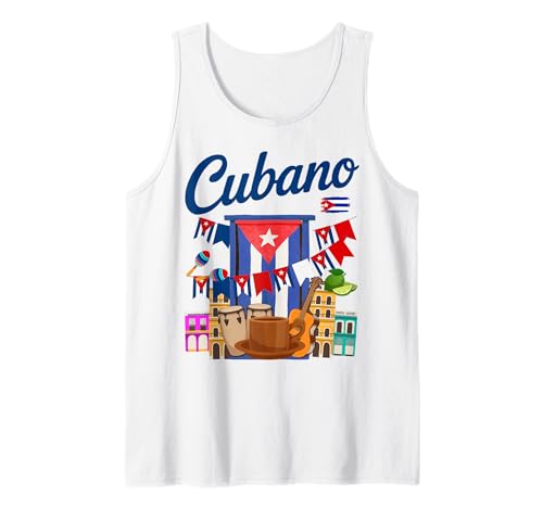 Cuban Flag Outfit Ideen für Kinder & hispanische Kuba Flagge Tank Top von Cuba Flag & Cuban Souvenir Costume Ideas For Men