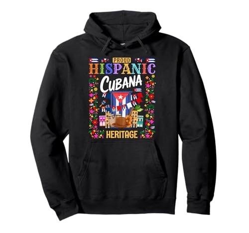 Cuba Flag Outfit Ideen für Frauen & Herencia Hispana Cubana Pullover Hoodie Cuba Flag Outfit Ideen für Frauen & Herencia Hispana Cubana Pullover Hoodie von Cuba Hispanic Heritage Month Outfit Idea For Girls