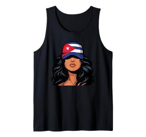 Kubanisches Mädchen, Kuba-Flagge, stolze kubanische Frauen Tank Top von Cuba for Girls and Women Cuban Outfit