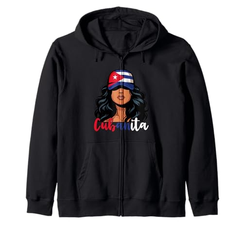 Kubanisches Mädchen Kuba Flagge Stolz Cubana Frauen Cubanita Kapuzenjacke Kubanisches Mädchen Kuba Flagge Stolz Cubana Frauen Cubanita Kapuzenjacke von Cuba for Girls and Women Cuban Outfit