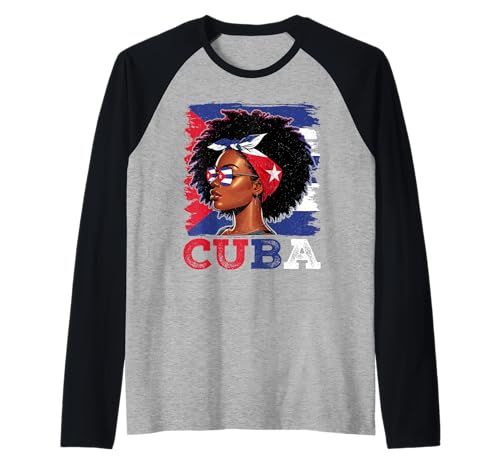 Kubanisches Mädchen Kuba Flagge Stolze Afro Kubanische Frauen Raglan Kubanisches Mädchen Kuba Flagge Stolze Afro Kubanische Frauen Raglan von Cuba for Girls and Women Cuban Outfit