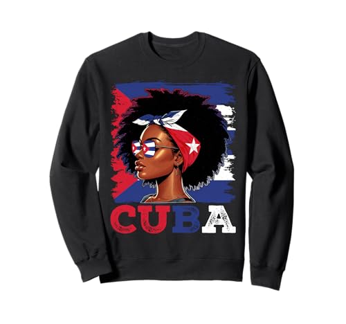 Kubanisches Mädchen Kuba Flagge Stolze Afro Kubanische Frauen Sweatshirt Kubanisches Mädchen Kuba Flagge Stolze Afro Kubanische Frauen Sweatshirt von Cuba for Girls and Women Cuban Outfit