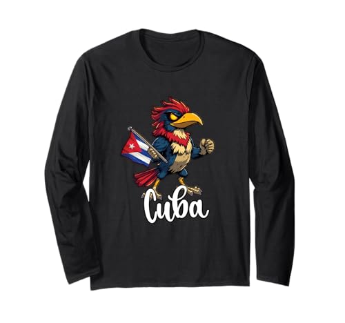 Kuba Flagge T-Shirt, kubanische Karten, Kuba T-Shirts für Frauen und Männer Langarmshirt von Cuba tshirt, Cuba t shirt, Cuba map shirt for kids