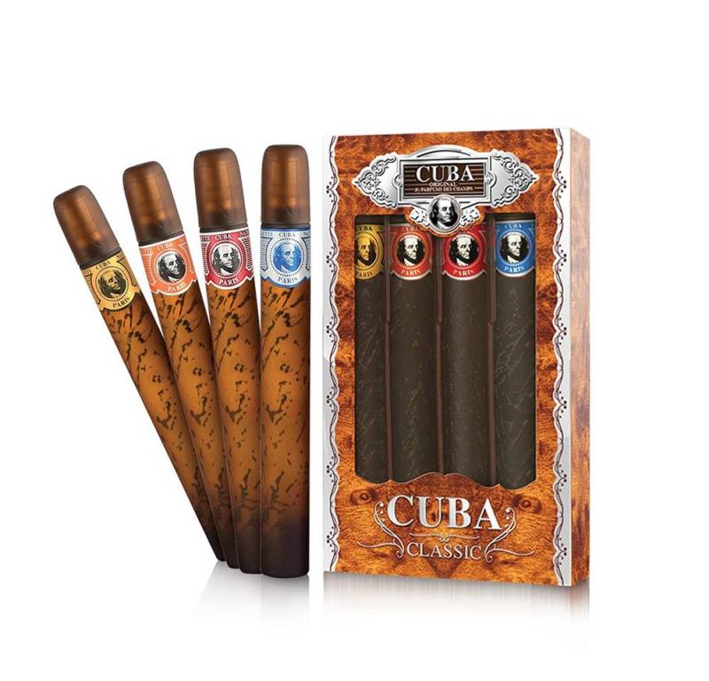 Cuba Eau de Toilette Set EDT Gelb 35 ml + EDT Blue 35 ml + EDT Red 35 ml + EDT Orange 35 ml, 4-tlg. von Cuba