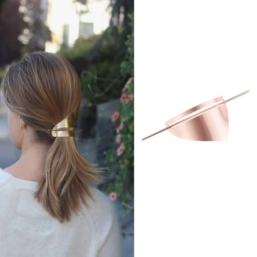 Cubahop Vintage Dreiecke Metall Haar Bars Geometry Smooth Unregelmäßige Haarschmuck Pin für Frauen und Mädchen (Rose Gold) von Cubahop