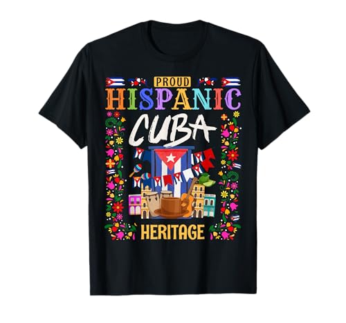Cuba Flag Outfit Ideen für Frauen & Herencia Hispana Cubana T-Shirt Cuba Flag Outfit Ideen für Frauen & Herencia Hispana Cubana T-Shirt von Cuban Hispanic Heritage Month Outfit Idea For Kids