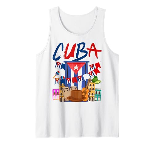 Cuban Flag Outfit Ideen für Frauen & Cubana Latino Heritage Tank Top von Cuban Hispanic heritage Costume Ideas For Kids