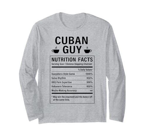 Lustiger kubanischer Kerl stolze Männer mit kubanischen Wurzeln Langarmshirt von Cuban Humor Gifts for Cuban Men